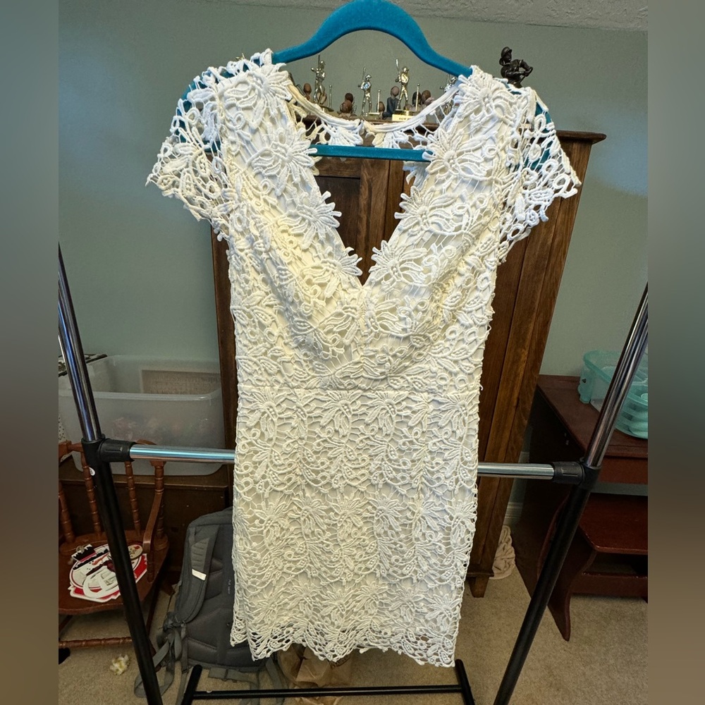White, Floral Dress